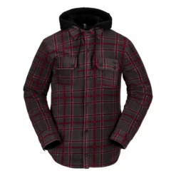 Volcom Mens Field Insulated Flannel Jacket