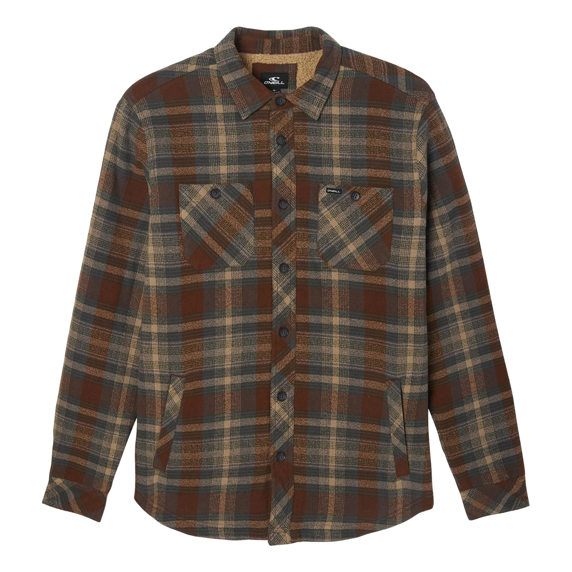 O'Neill ONeill Mens Redmond Sherpa Flannel Shirt 1 O'Neill ONeill Mens Redmond Sherpa Flannel Shirt